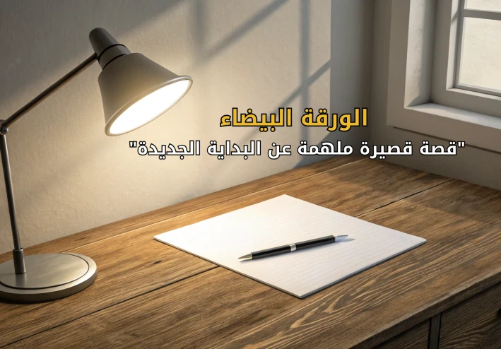 الورقة البيضاء: قصة قصيرة ملهمة عن شاب يتعلم من الأخطاء ويبدأ بداية جديدة