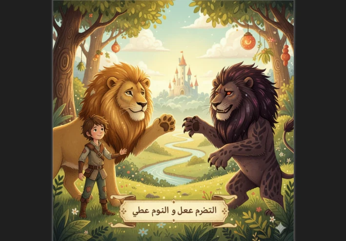 الأسد الحارس والفارس الشجاع القصه الجميلة