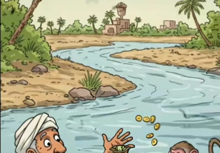 بائع الحليب و القرد