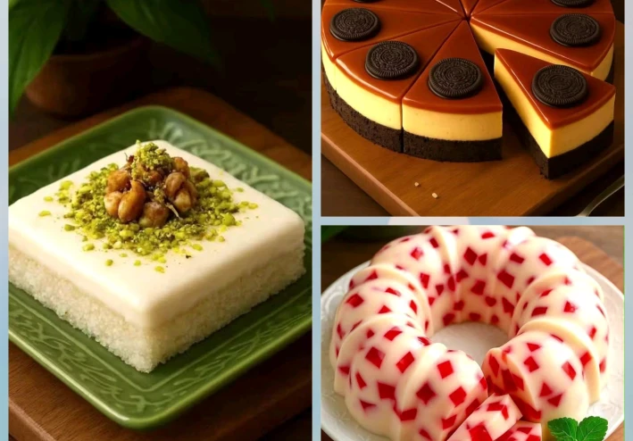 ثلاث وصفات الحلويات البارده ⛄️ كريم كراميل بالفواكه و مدلوقة بالقشطة 🍨 و حلوى الأوريو الباردة بدون بيض وبدون كريمة 🍪
