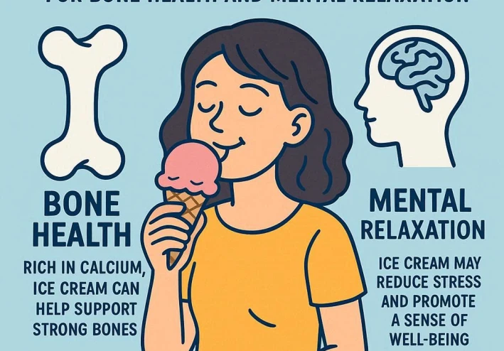 مُعزز المزاج البارد: استكشاف فوائد الآيسكريم لصحة العظام والاسترخاء الذهني