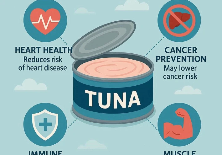 صندوق فوائد التونة: من الوقاية من الأمراض إلى دعم وظائف الجسم الأساسية
