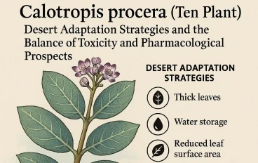 Calotropis procera (نبات العشر): استراتيجيات التكيف الصحراوي والتوازن بين السمية والآفاق الصيدلانية