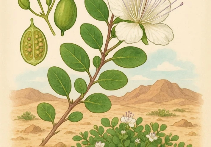 Capparis spinosa (الشفلج/القَبّار): من التكيف الصحراوي إلى الكنز الغذائي والصيدلاني.