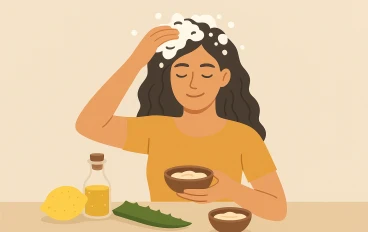 💆‍♀️ العناية بالشعر بمنتجات طبيعية موجودة في المنزل 