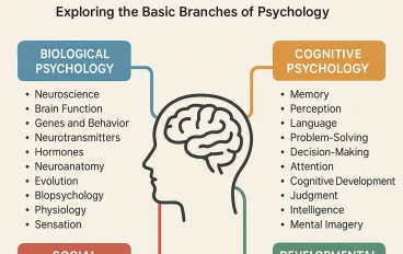 خارطة الذهن والسلوك: استكشاف فروع علم النفس الأساسية وعشرة مصادر معرفية لكل تخصص