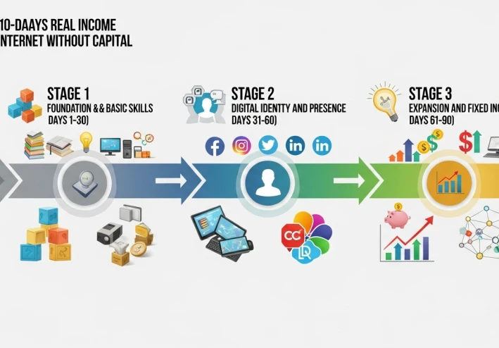 خطة 90 يوم لبناء مصدر دخل حقيقي من الإنترنت بدون رأس مال (بدون خداع)💰