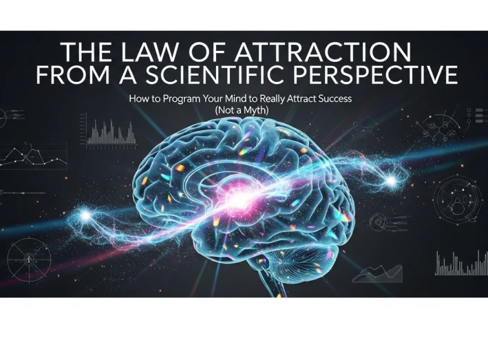 قانون الجذب من منظور علمي: كيف تبرمج عقلك ليجذب النجاح فعلاً (وليس خرافة)🧠