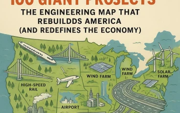 100 مشروع عملاق: الخريطة الهندسية التي تعيد بناء أمريكا (وإعادة تعريف الاقتصاد).