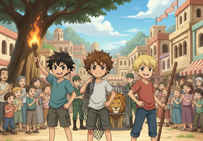 الاولاد الخائفون في القرية