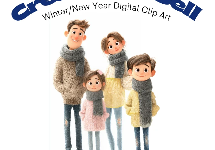 الجزء الأول - تصميم وبيع Winter&New Year's clip art with AI