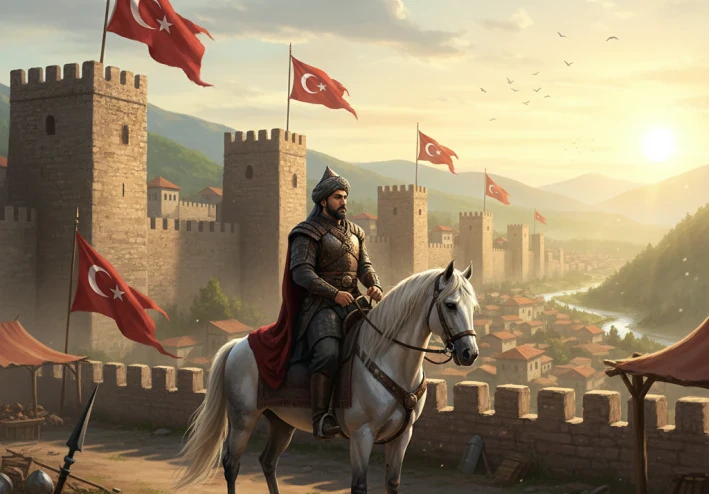 خلف الكواليس الحقيقة التاريخية لوفاة عثمان وفتح بورصة ... ما لم يخبرك به المؤسس أورهان في الحلقة الأولى.