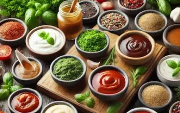 معظم انواع الصوصات الباردة والسخنة لاستخدامها في السندوتشات والاطباق الرئيسىىة 