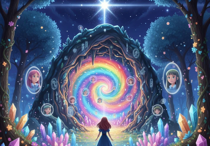 همس الحقيقة في الغابة المضيئة