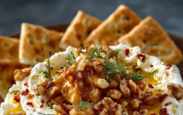 سلطة الفيتا اليوناني مع العسل وعين الجمل