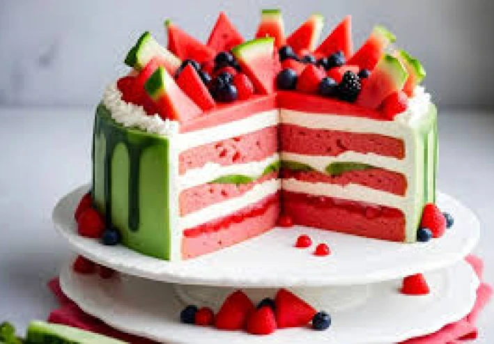 طريقة عمل كيك البطيخ