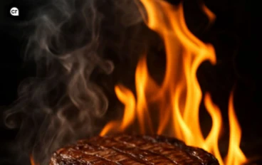 اللحوم المدخنة علي اللهب