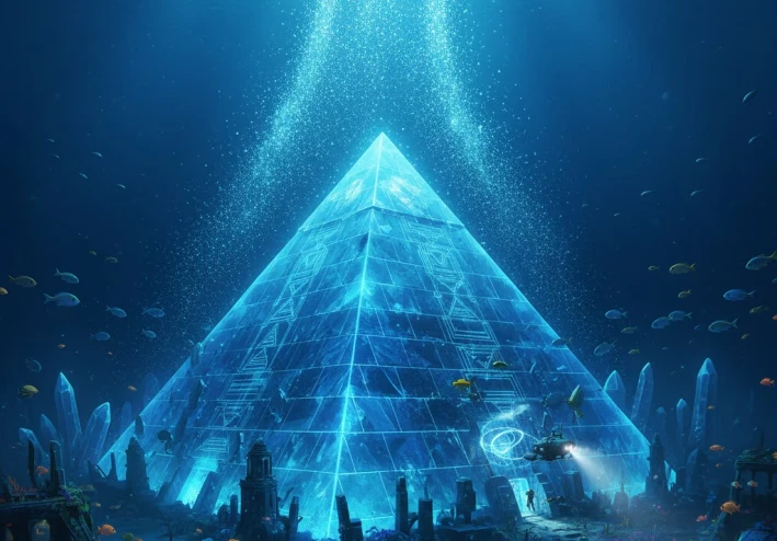 الهرم الكريستالي الغارق