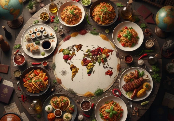 الأكل حول العالم رحلة النكهات وتنوع المذاق