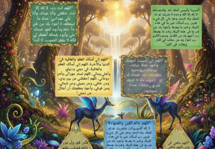 أذكار المساء كاملة في صفحة واحدة مع فضلها وأجرها بالتفصيل