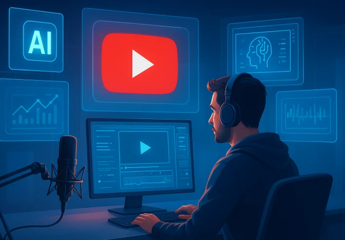 كيف تبدأ قناة يوتيوب ناجحة باستخدام أدوات AI فقط: الدليل الشامل لإنشاء فيديوهات يوتيوب 2025 بدون ظهور