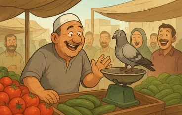 العم مسعود والحمامة على الميزان