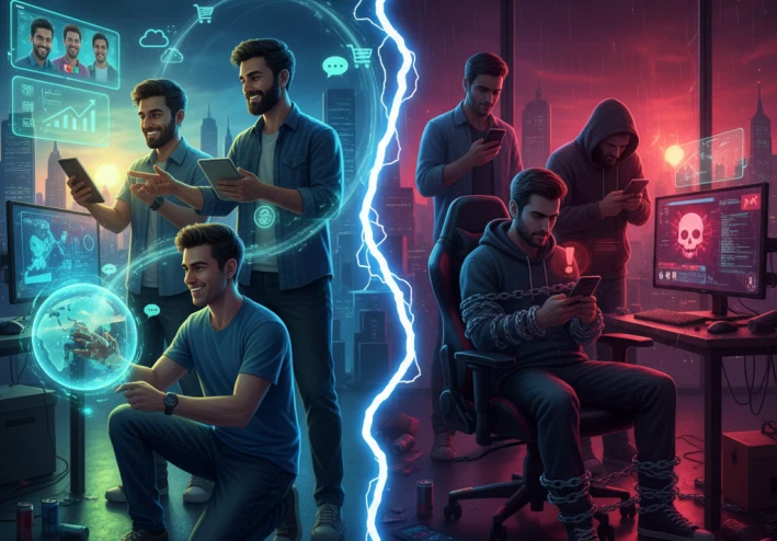 إيجابيات وسلبيات الإنترنت 2025