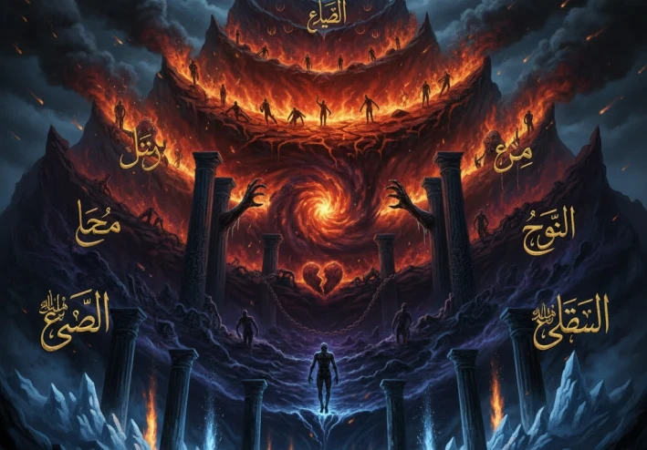 طبقات النار من جهنم الي الزمهرير