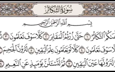  تفسير سورة التكاثر