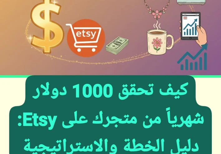 كيف تحقق 1000 دولار شهرياً من متجرك على Etsy: دليل الخطة والاستراتيجية
