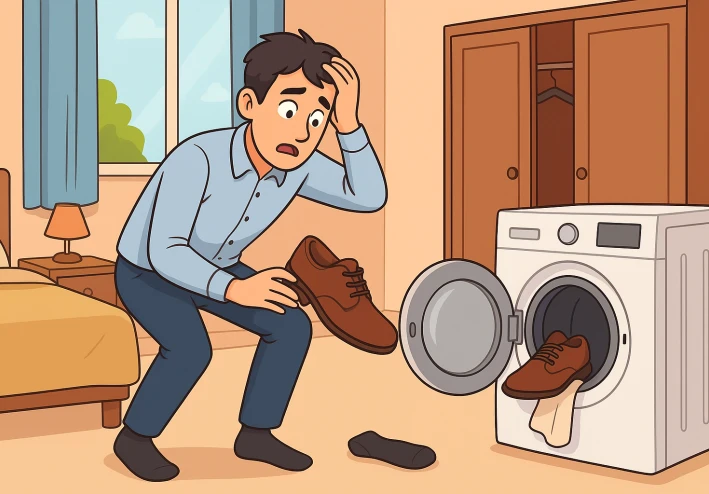 الحذاء الهارب وفوضى الصباح