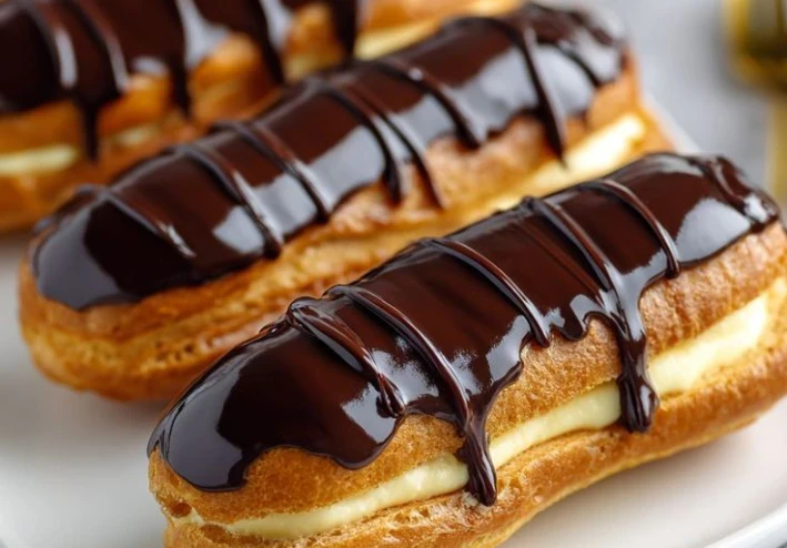 الإكلير الفرنسي: الحلوى الغربية الأنيقة