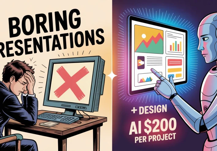 ربح 200$ من الـ AI: أداة تصمم عروضاً تقديمية مبهرة للمستثمرين (بلا بوربوينت!)