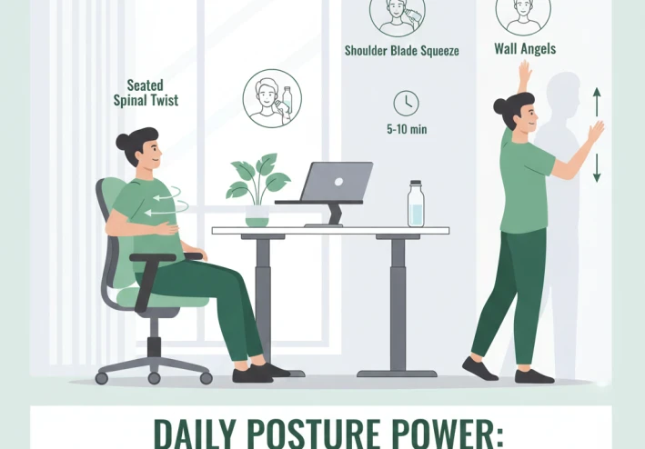 8 Simple Moves for Desk Workers to Relieve Back & Neck Pain