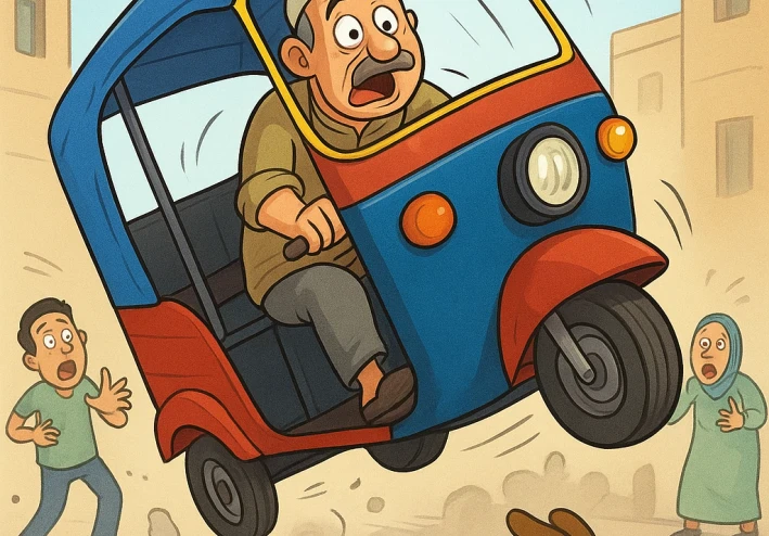 مغامرة العم صابر مع التوك توك الطائر