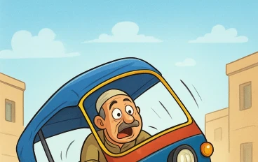 مغامرة العم صابر مع التوك توك الطائر