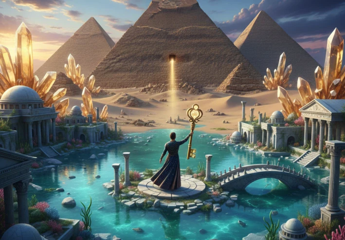 لغز أطلانتس، الأهرامات، والكريستالات الذهبية: الحقيقة التي أخفتها الحضارات القديمة والأسرار التي كشفتها مايا صبحي