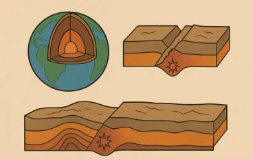 🌍 كيف يحدث الزلزال؟ من أعماق الأرض إلى اهتزاز السطح