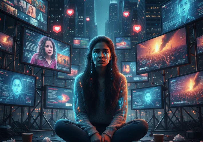 التعب الوجداني الرقمي: كيف تسرق الشاشات قدرتنا على الشعور الحقيقي؟