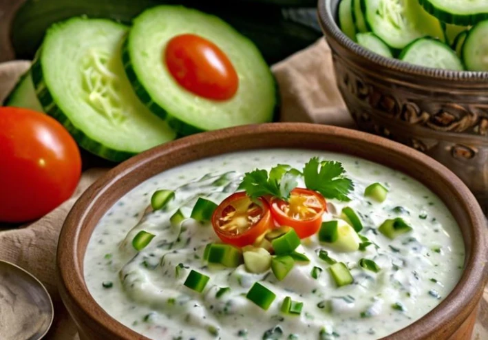سلطة الزبادي بالخيار: طبق منعش وصحي