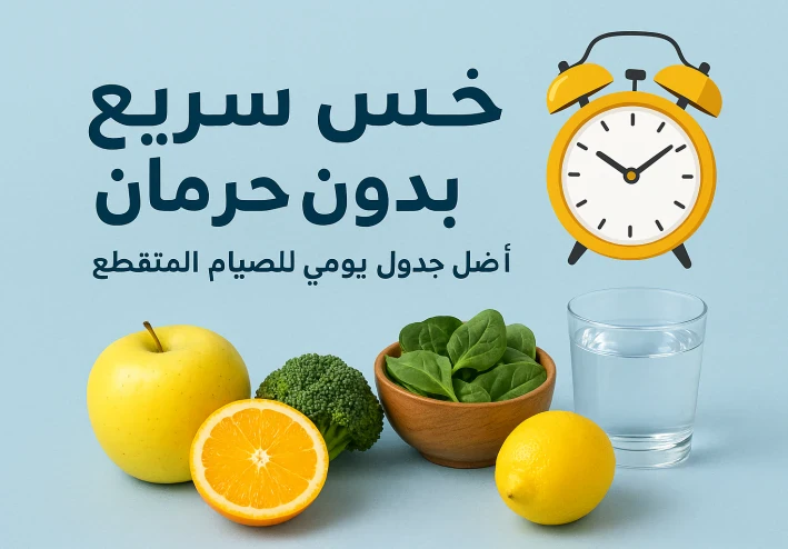 خسّ سريع بدون حرمان أفضل جدول يومي للصيام المتقطع