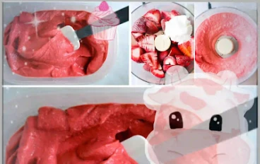 مكونات زبادي مثلج بالفراولة