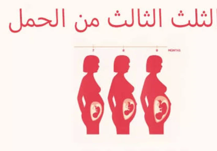 الثلث الاخير من فترة الحمل.