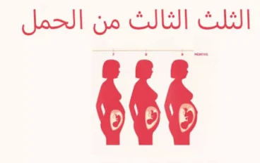 الثلث الاخير من فترة الحمل.