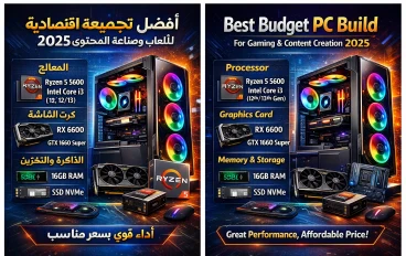 💻 "أفضل تجميعة كمبيوتر اقتصادية 2025 للألعاب وصناعة المحتوى"
