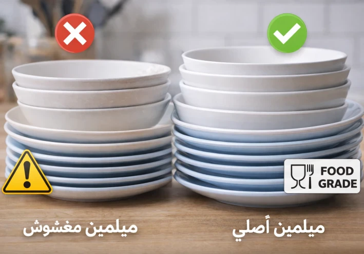 هل أطباق الميلامين آمنة؟ تحذير مهم قبل استخدامها في بيتك، ازاي اعرف الميلامين الاصلي من التقليد،