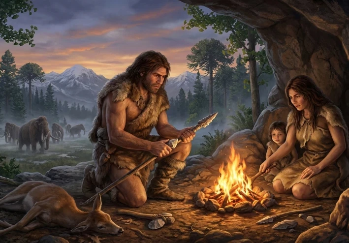 العصر الحجري: كيف عاش الإنسان الأول؟ رحلة البقاء وبداية الحضارة