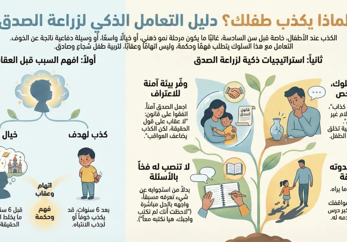 خطة تعديل سلوك "الطفل الكذاب" بذكاء: إزاي تخليه يقول الحقيقة وهو مطمن مش مرعوب؟