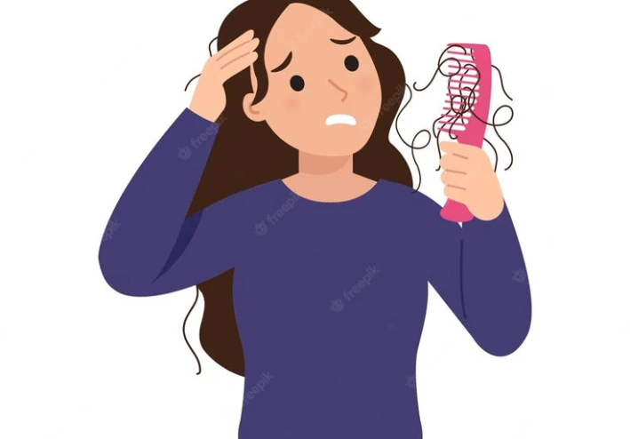 🟦 أسباب تساقط الشعر عند البنات وحلول فعّالة لاستعادة كثافته وجماله