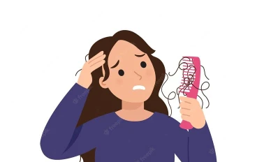 🟦 أسباب تساقط الشعر عند البنات وحلول فعّالة لاستعادة كثافته وجماله